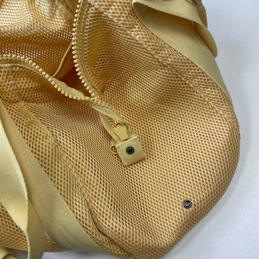 Dagne Dover Landon Carryall Mesh Duffel Bag Yellow Medium Travel Gym Tote - Picture 12 of 16